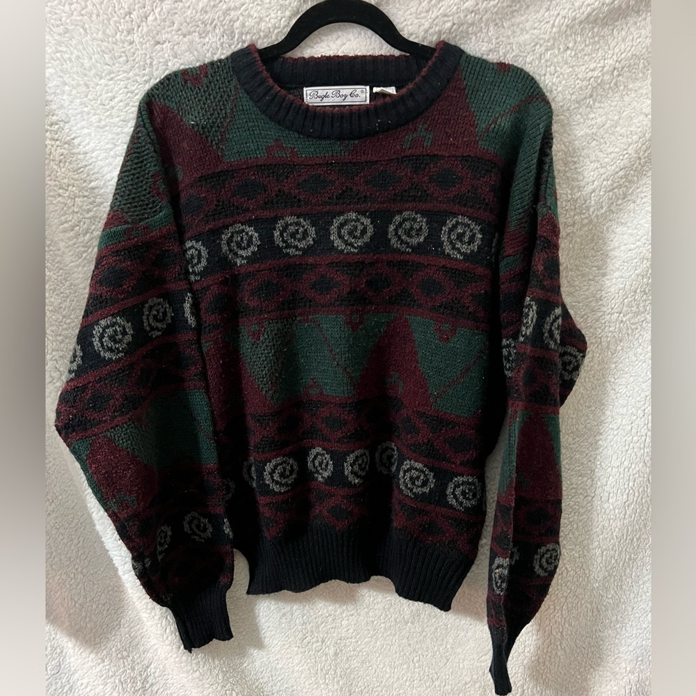 MENS VINTAGE BUGLE BOY ACRYLIC SWEATER